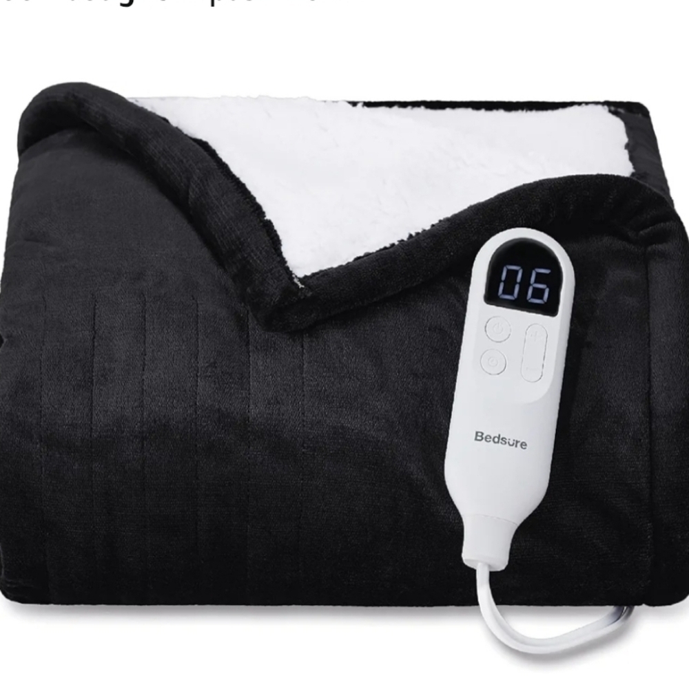 Black Heated Blanket New